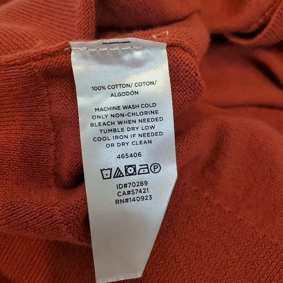 Loft outlet rust color long sleeve button down cardigan sweater - Picture 8 of 9